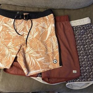 Set of 3 Vuori Men's Hybrid Shorts - Size Medium. Great Condition!